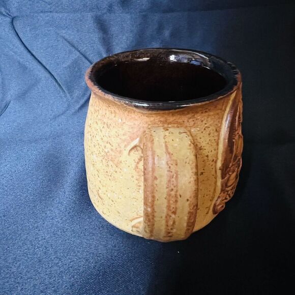 RARE Pottery ROBIN HOOD Mug Cup Hand Made OOAK - Picture 2 of 9